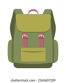 Camping Professional Tourist Backpack. Vector illustration