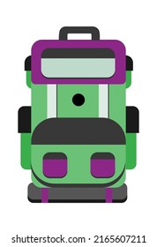 Camping Professional Tourist Backpack. Vector illustration