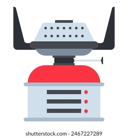 Camping propane stove vector cartoon illustration isolated on a white background.