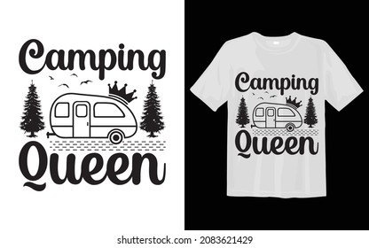 Camping queen Camping svg t shirt design