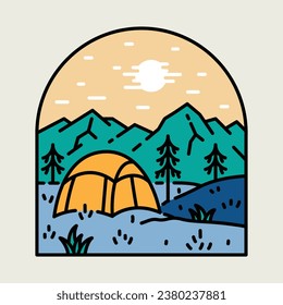 Camping and quiet nature graphic illustration vector art t-shirt design