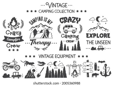 Camping Zitat-Vektorgrafik für Banner, Plakate, Flyer