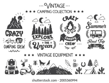 Ilustración de cita de camping Vector para banner, afiche, volante