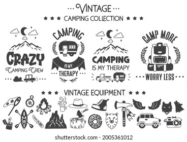 Ilustración de cita de camping Vector para banner, afiche, volante