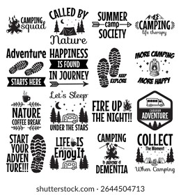 Camping Quotes Bundle And Outdoor Adventure Sayings 