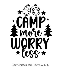 Camping quotes. Summer Lettering text. Camping, Hiking, Adventure letterings. Wild animals, fireplace, mountains, tents and other elements. Flat Vector illustration.