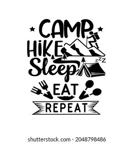 Camping quotes svg design lettering vector