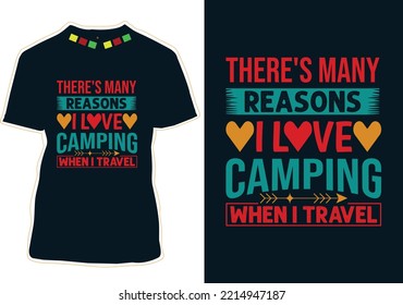 Camping Quotes T-shirt Design Vector
