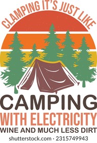 Camping Retro Sublimation Design Bundle