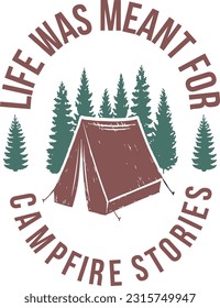 Paket zum Camping-Retro-Sublimations-Design