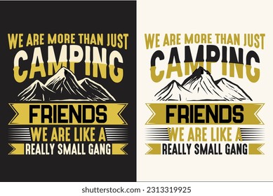 Camping retro vintage vector t shirt design, Camping vector elements