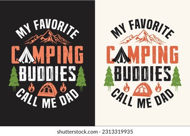 Camping retro vintage vector t shirt design, Camping vector elements