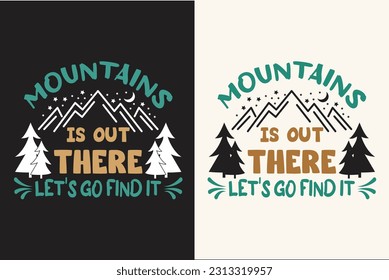 Camping retro vintage vector t shirt design, Camping vector elements
