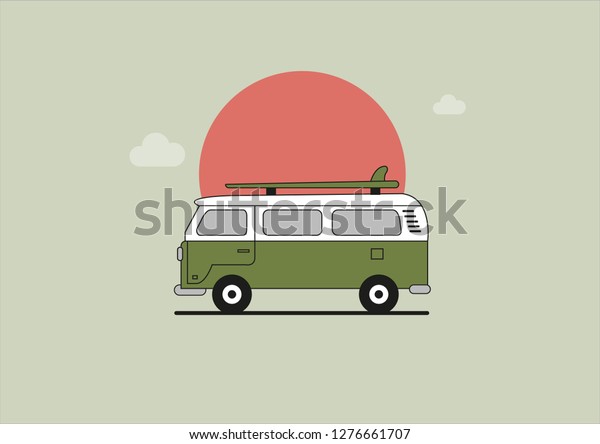 Camping, road trip, summer, caravan etc.\
themed flat vector\
illustration.