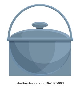 Camping saucepan icon. Cartoon of Camping saucepan vector icon for web design isolated on white background