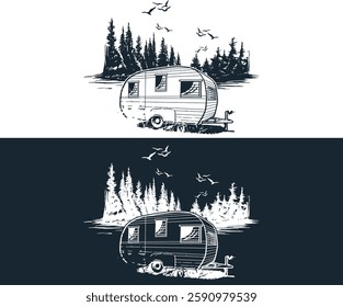 The camping seen with camping items