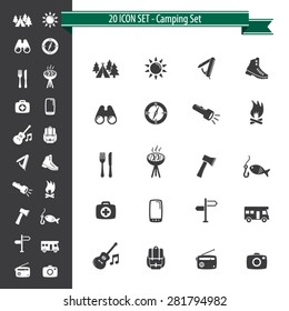 Camping Set - 20 Icon Set
