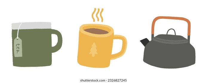 Camping-Set-Kaffeebeutel , Teebeutel , Wasserkocher