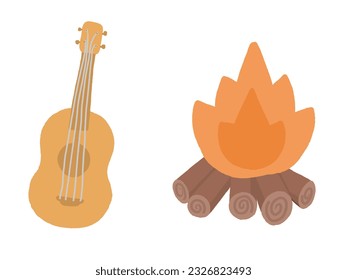 Camping Set Guitar , Bonfire Pastel Tone