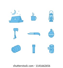 Camping Set Vector Icon