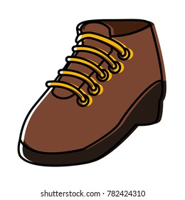 Camping shoe isolated