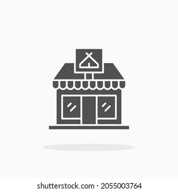 Camping Shop icon. Glyph or Solid style. Vector illustration. Enjoy this icon for your project.
