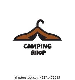 camping shop logo vector illustration.