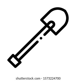 Camping Shovel for Expedition Icon Vector. Outline Camping Shovel for Expedition Sign. Isolated Contour Symbol Illustration