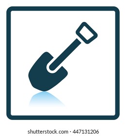 Camping shovel icon. Shadow reflection design. Vector illustration.