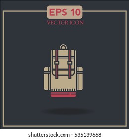 Camping simple icon web.vector icon.Backpack.logo