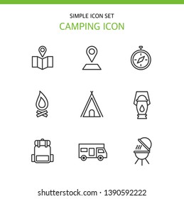 Camping Simple line Icon image
