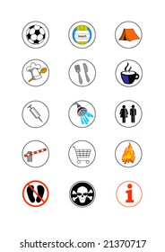 camping site icons