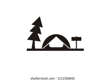 camping site simple icon