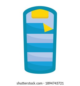Camping Sleeping Bag Color Icon. Vector Design Illustration Sign Logo.