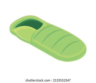 camping sleeping bag icon isometric