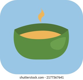 Sopa de acampada, ilustración, vector sobre fondo blanco.