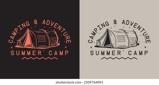 Camping squad motivational slogan Vector quotes. Illustration for prints on t-shirts Isolated on white background