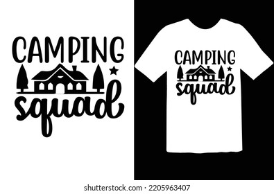 Camping squad svg design file