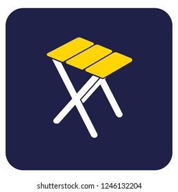 Camping stool icon. Vector illustration
