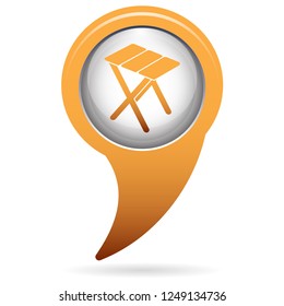 Camping stool icon. Vector illustration