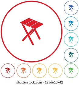 Camping stool icon. Vector illustration