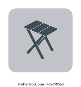 Camping stool icon. Vector illustration