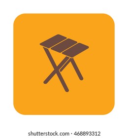 Camping stool icon. Vector illustration