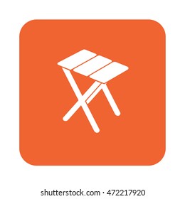 Camping stool icon. Vector illustration

