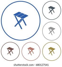 Camping stool icon. Vector illustration