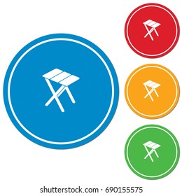 Camping stool icon. Vector illustration

