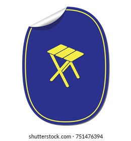 Camping stool icon. Vector illustration