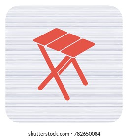 Camping stool icon. Vector illustration


