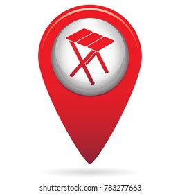 Camping stool icon. Vector illustration