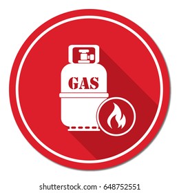 Camping stove with gas bottle icon vector. Vector illustration.

